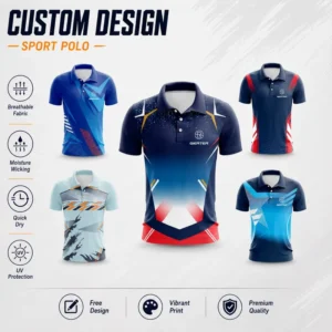 Professional Custom Polo Shirt Breathable Performance Golf Shirt For Corporate Office Employee Uniform Club Team
