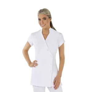 Professional Customized Women’s Fashion Spa Beauty Salon Uniform Hair Nail Tunic Smock Nurse Scrubs Tops Spandex Rayon Soft