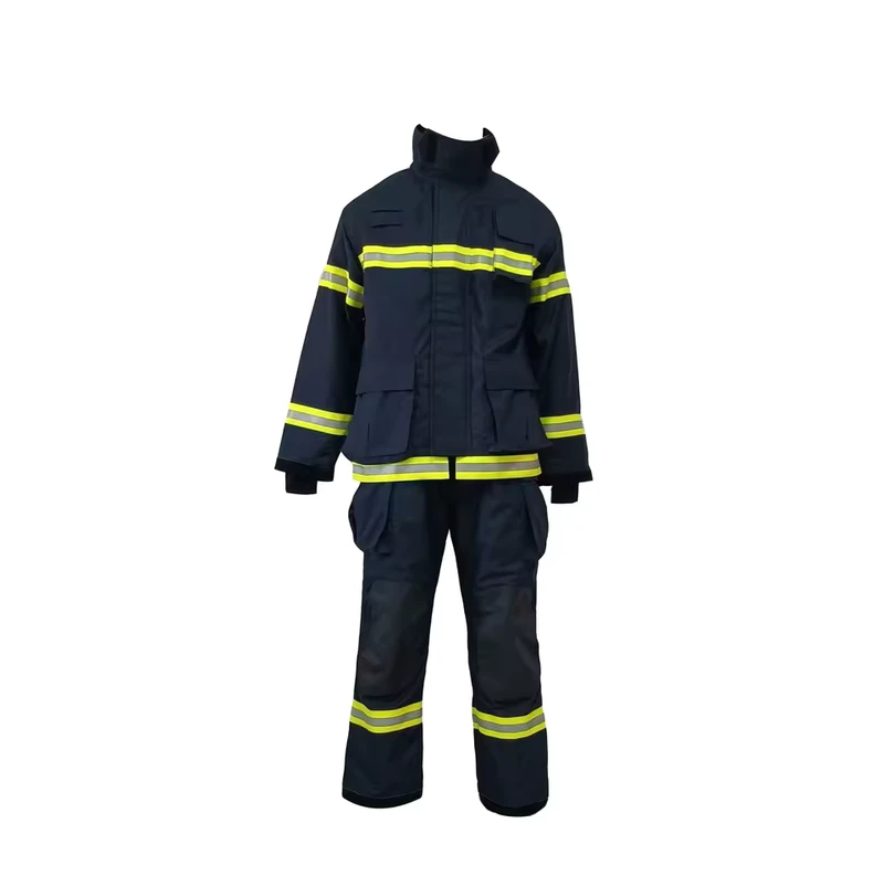 Professional Firefighting Suit Rescue Firefighter Uniforms Made of Aramid and Nomex Materials Dingfeng Brand From Jiangxi