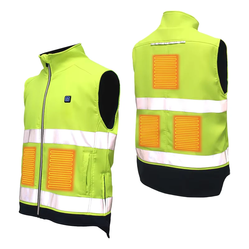 Professional High Visibility Warm Reflective Safety Vest Customized Logo Work Clothes Smart Heating Vest Fireman Uniforms