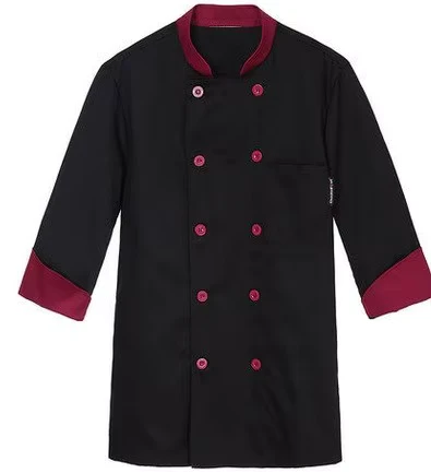 Professional Long Sleeves Restaurant Uniform Chef Coat Jacket Kitchen Cuisine Bakery Cafe Hotel Waiter Chef Clothes