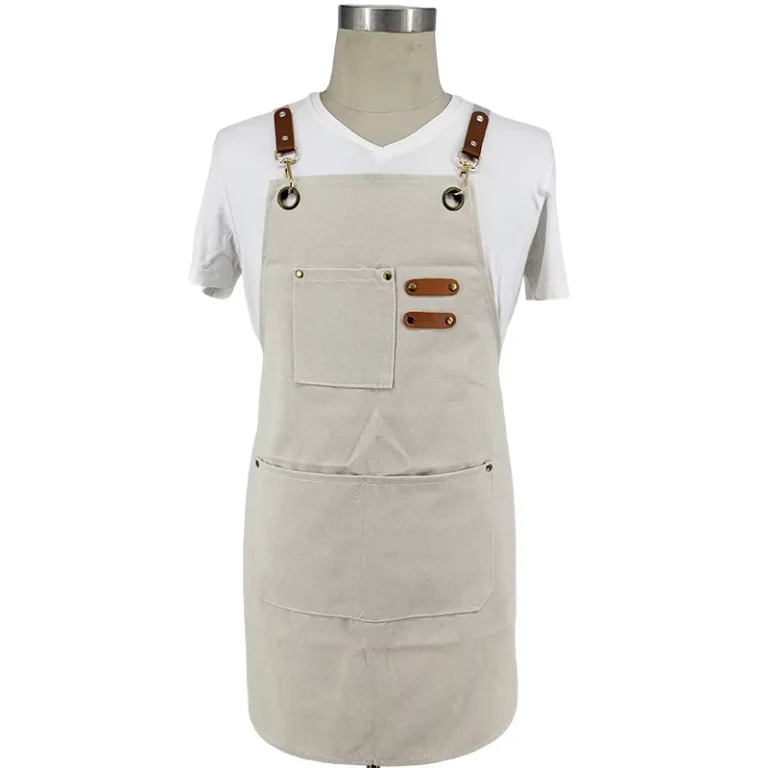 Professional-Manufacturers-Coffee-Shop-Apron-Thickened-Oil-Water-Resistant-Work-Clothes-Pockets-for-Restaurant-Bar-Uniforms