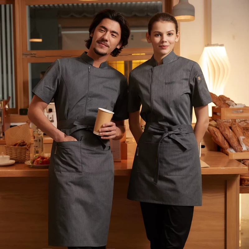 Professional Waiter Uniform for Hotel Restaurant Hospitality Service Staff Workwear in Dining Reception and Catering