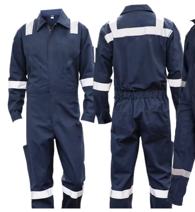 Protection-Worker-Coveralls-FR-Cotton-NAVY-BLUE-ANTISTATIC-FLAME-RETARDANT