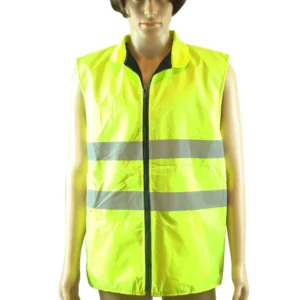 Protection Workplace Safety Supplies Reflective Clothing 210D Oxford Hi Vis Sleeveless CE Approved Reflecting Jacket