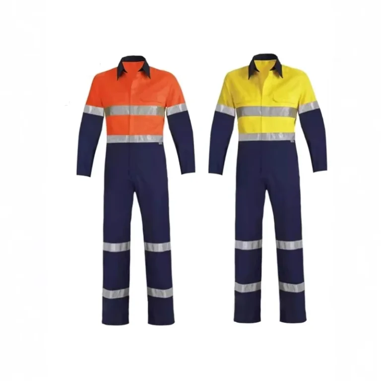 Pure-Cotton-Construction-Site-Safety-Clothing-Hi-Vis-Orange-Fluorescent-One-Piece-Summer-Shirt-European-American-Style