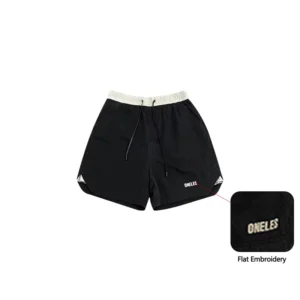 Q.J Streetwear Custom OEM Men’S Sports Shorts Embroidery Baggy Pants High Quality General Wash Two Tone Elastic Waist Pants
