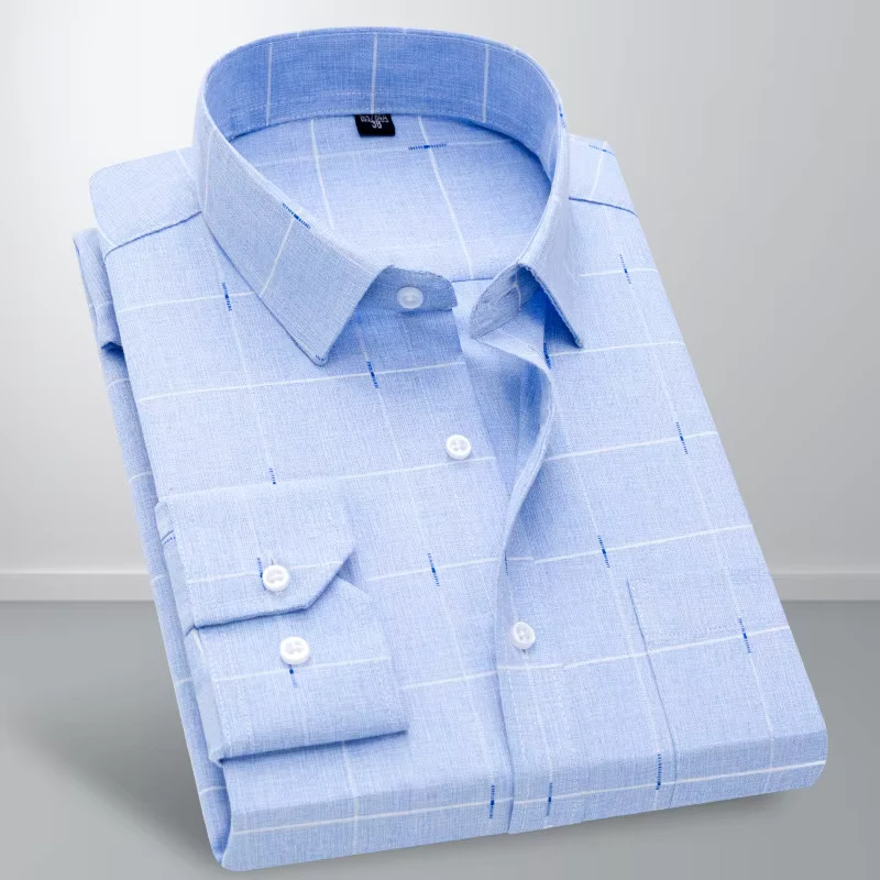 QFZ465 Non ironing Shirt Men Autumn Casual Large Size