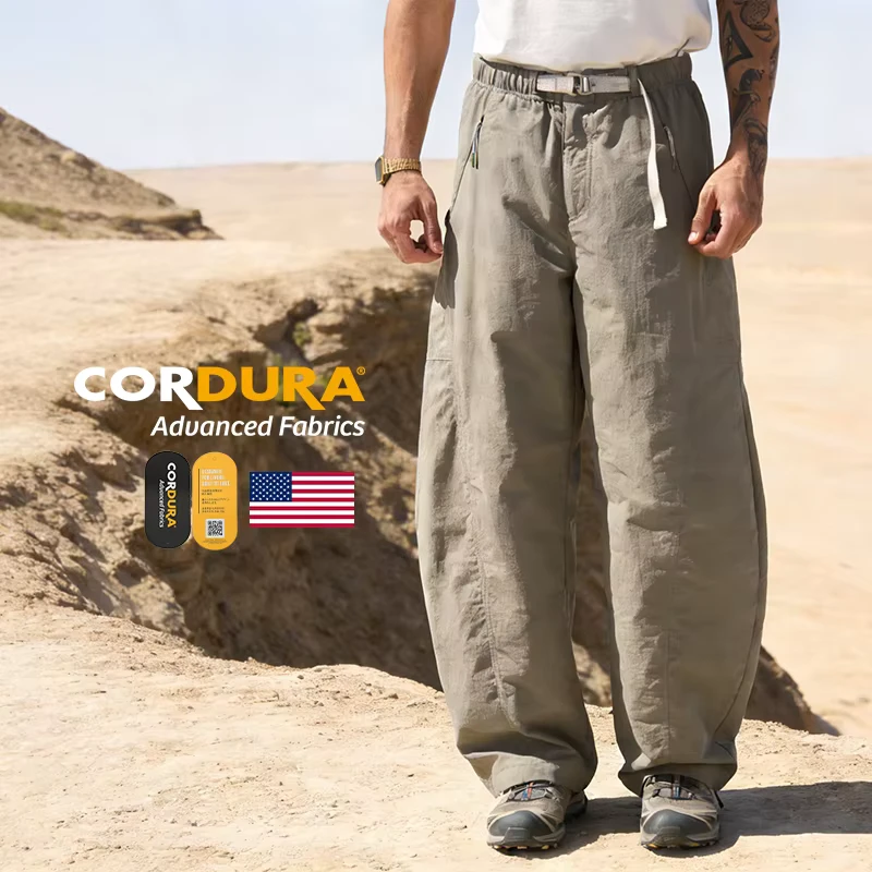 QUICKSHOW CORDURA Outdoor Hiking Pants Men Ripstop Lightweight Trekking Activewear Cargo Pants Water Repellent Tech Fabric Pants