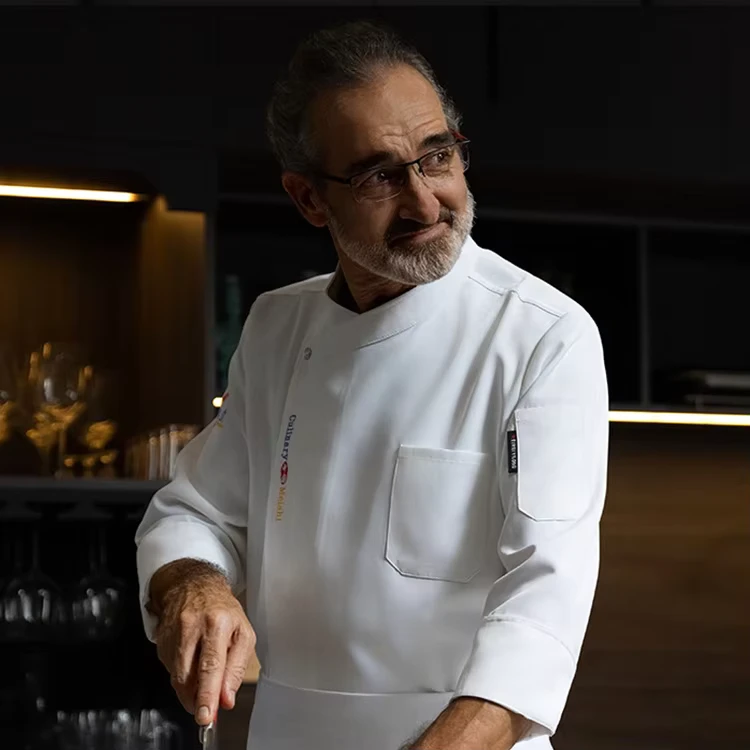 Qiyi-Mens-Chef-Uniform-Latest-Design-Wear-resistant-Antifouling-Professional-No-ball-Restaurant-Bar-Chef-Uniforms