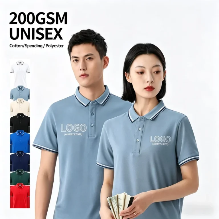Quality-Unisex-Formal-T-Shirts-Solid-Knitted-Breathable-Short-Sleeve-Custom-Logo-Design-Best-Material-Private-Label-200g