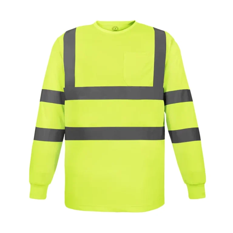 Quick-Dry-100-Polyester-High-Visibility-Safety-T-Shirt-Mens-Breathable-Hi-Vis-Reflective-Safety-T-Shirt