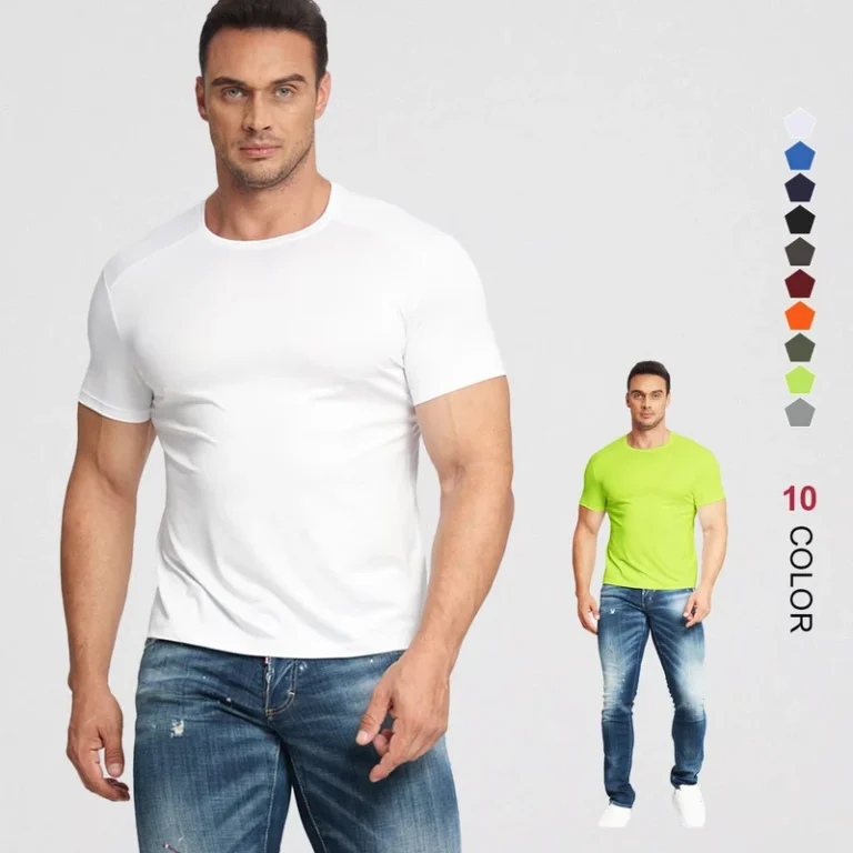 Quick-Dry-Breathable-Plain-Polyester-Short-Sleeve-Round-Neck-Loose-Fit-Men-T-Shirts-Custom-Logo-Tshirt