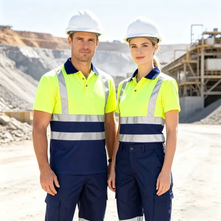Quick-Dry-Hi-Vis-Polo-Shirt-Polyester-Fluorescent-Work-Wear-Traffic-Roadway-Construction-Night-Safety-Reflective-Tshirt-Workwear