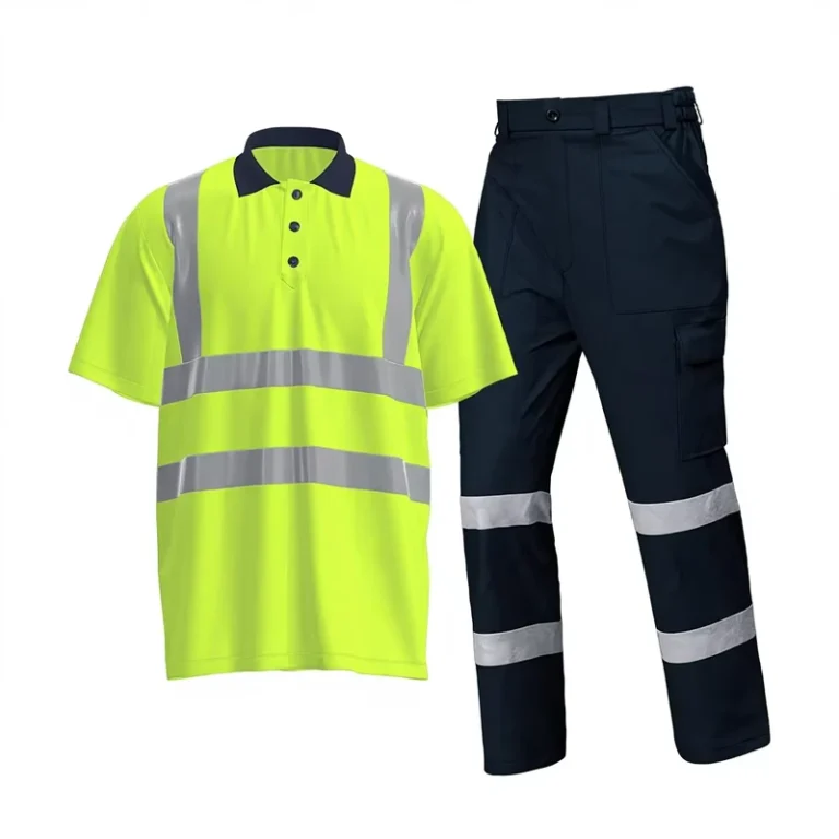 Quick-Dry-Hi-Vis-Polo-Shirt-and-Work-Pants-Set