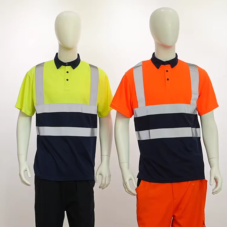 Quick Dry Mesh Mining Construction Coal Oil Work Workwear High Visibility Reflective Strips Worker Uniform Hi Vis Safety Shirts
