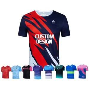 Quick Dry Printing Summer 100% Polyester Sublimation Fitness Sports Shirt For Men