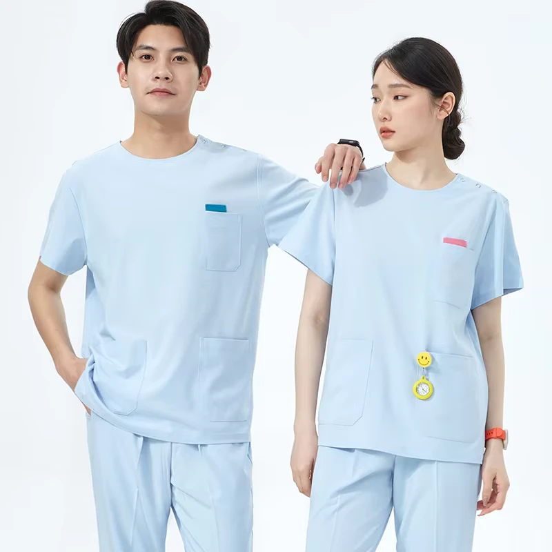 Quick Dry Surgeon Uniforms Women Nurse Uniform Breathable Medical Scrub Tops Elastic Pants Stretch Pet Hospital Working Set