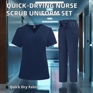 Quick Drying Nurse Scrub Uniform Set for Beauty Salon Spa & Hospital Work Medical Scrub Work Uniform Set