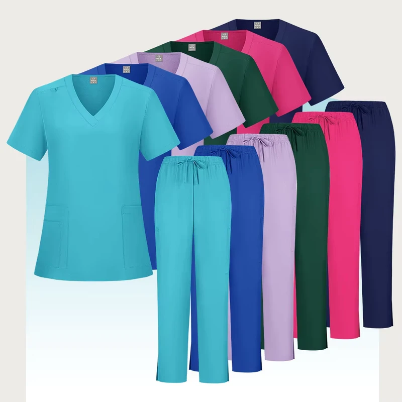 Quick Drying Stretch Scrub Suit for Men and Women Plus Sized Hospital Use