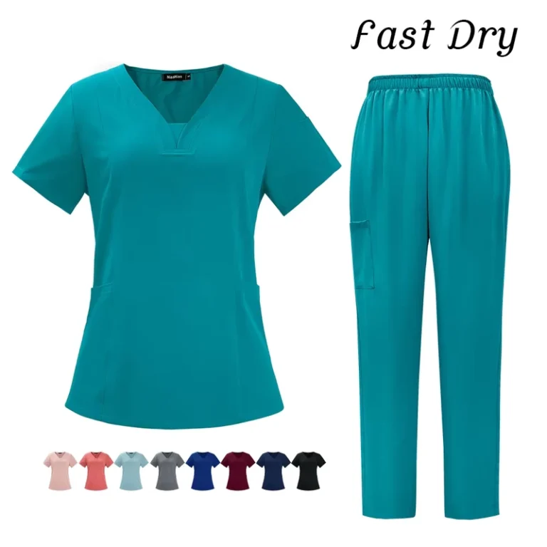 Quick-Drying-Surgical-Gown-Medical-Staff-Work-Uniform-Set-Customized-Clinic-Hospital-Nurse-Cleaning-Uniform-Sets