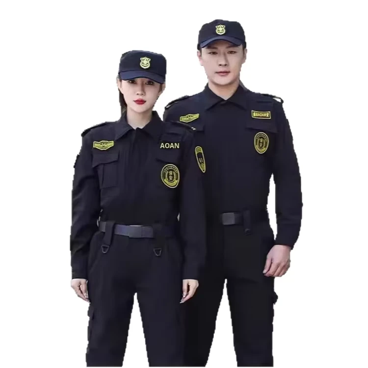 Quick-drying-Polyester-Security-Guard-Uniform-Workwear-Spring-Autumn-Mens-Thickened-Suit-Blue-Winter-Set-Needle-Detection
