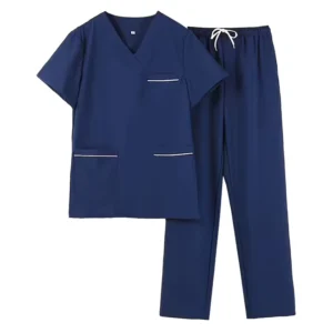 Quick drying Scrubs Uniform Short sleeved Doctor’s Operating Room Brushing Clothes Dental Oral Pet Hospital Staff Uniform