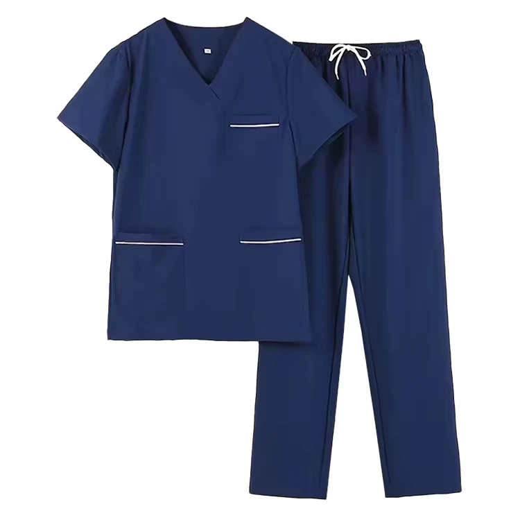 Quick drying Scrubs Uniform Short sleeved Doctor's Operating Room Brushing Clothes Dental Oral Pet Hospital Staff Uniform