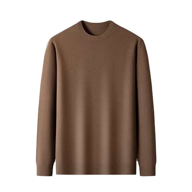 RCX Manufacturer Winter Knitted Thin Breathable Cozy Baggy Fluffy Plain Fashionable Crew Neck Sweater Men