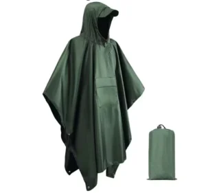 Rainfreem Rain Ponchos Jackets Reusable Rain Coats Outdoor Multi purpose Ripstop Camo Survival Waterproof Poncho