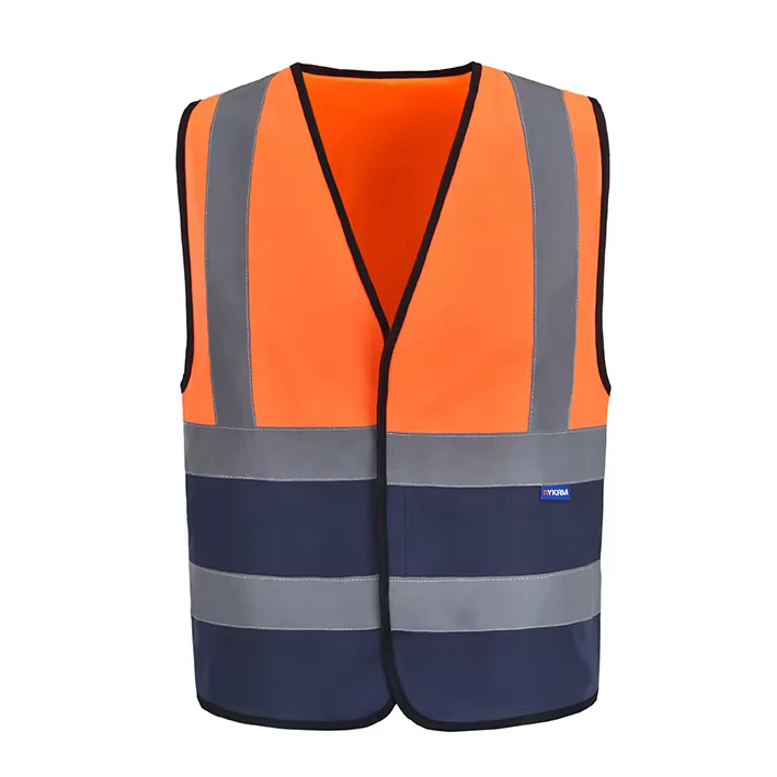 Ready to Ship ANSI Class 2 Hi Vis Vest Reflective Multi Pockets Adjustable for Construction