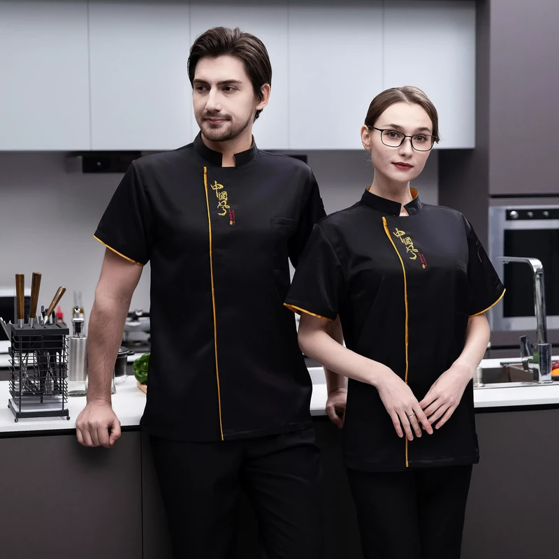 Red Customized Kitchen Uniform Chef Jacket Hotel Restaurant Chef Coat