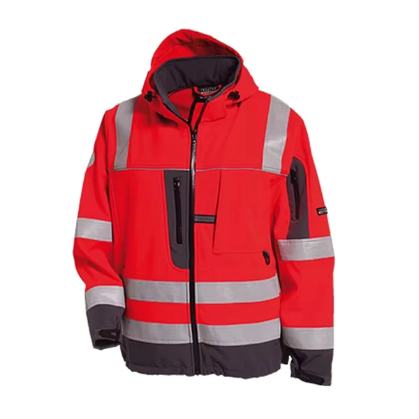 Red Jacket Workwear Hi-vis Reflective Safety Warm Flight Jacket