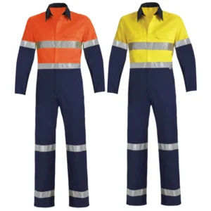 Reflective Coverall Men’s Workwear Cotton Overalls Construction Engineering One-Piece Hi Vis Uniforms