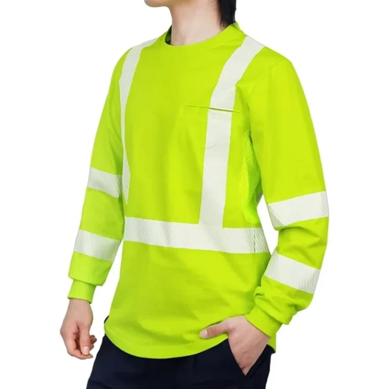 Reflective-FR-Shirts-High-Visibility-Summer-Vented-Mesh-Long-Sleeve-Crewneck-Lightweight-Flame-Resistant-Workwear