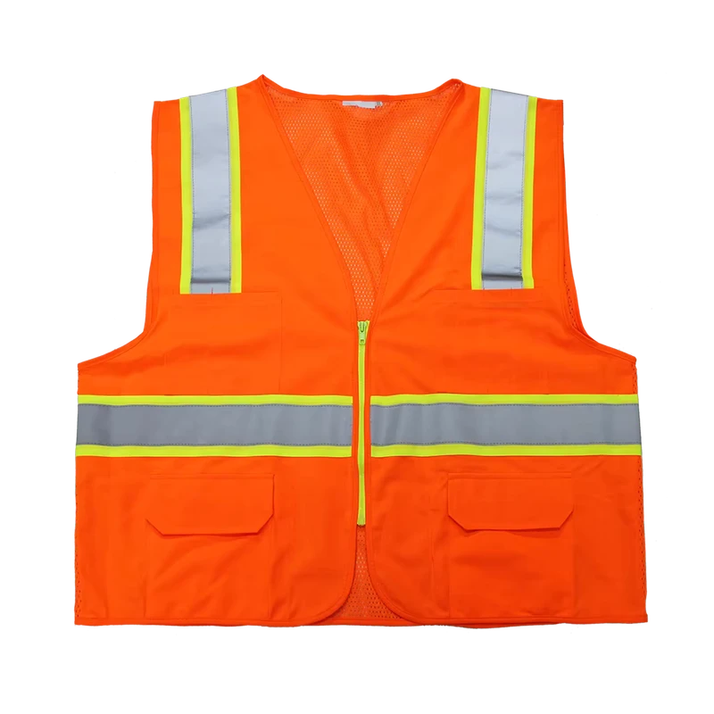 Reflective Fluorescent Hi Vis Safety Vest for Road Construction Workers