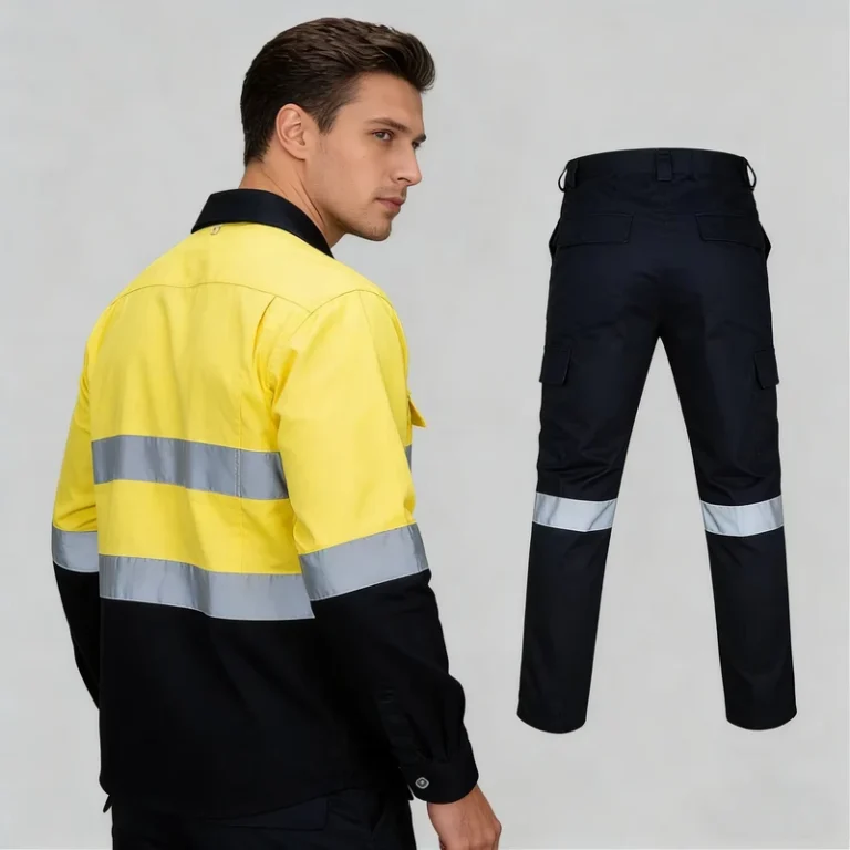 Reflective-Hi-Vis-Cotton-Work-Shirts-Custom-Logo-Safety-Uniform-for-Construction-Mining-Industrial-Worker
