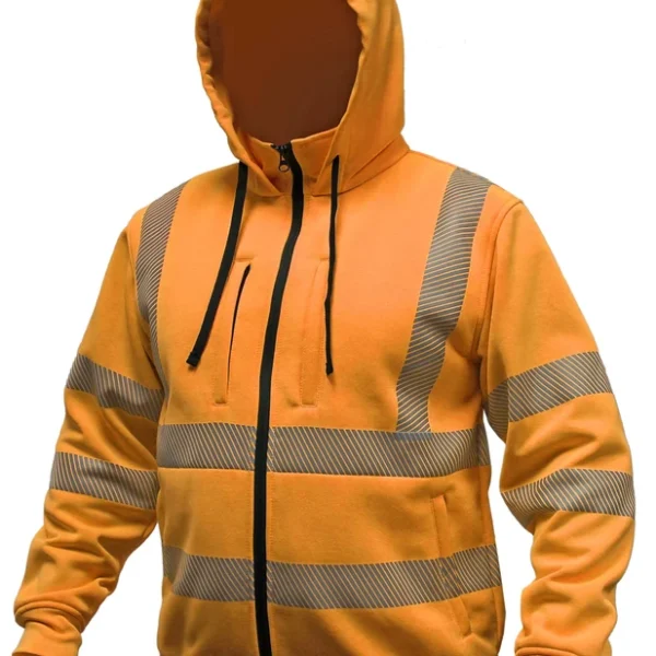 Reflective Hi Vis Knitted Workwear Jacket for Factory Safety Use