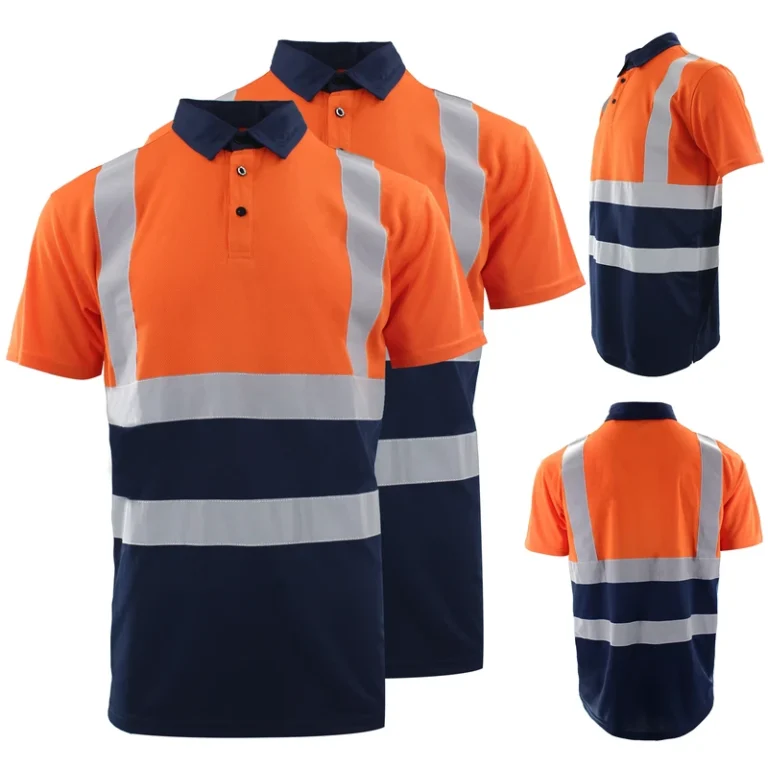 Reflective-High-Vis-Reflective-Safety-Polo-Shirt-Equipment-Short-Sleeves-Stitching-Color-Working-T-shirts
