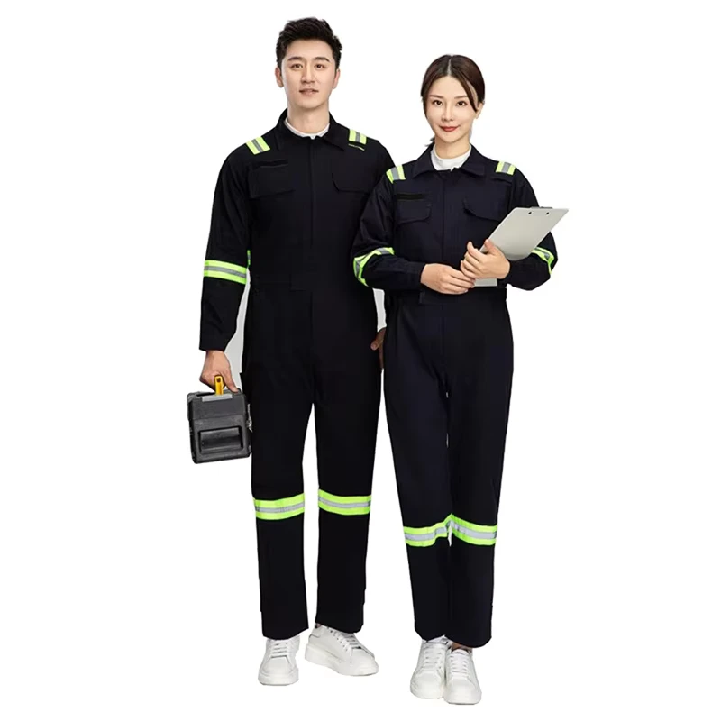 Reflective High-Visibility Construction and Mining Safety Work Uniform for Men