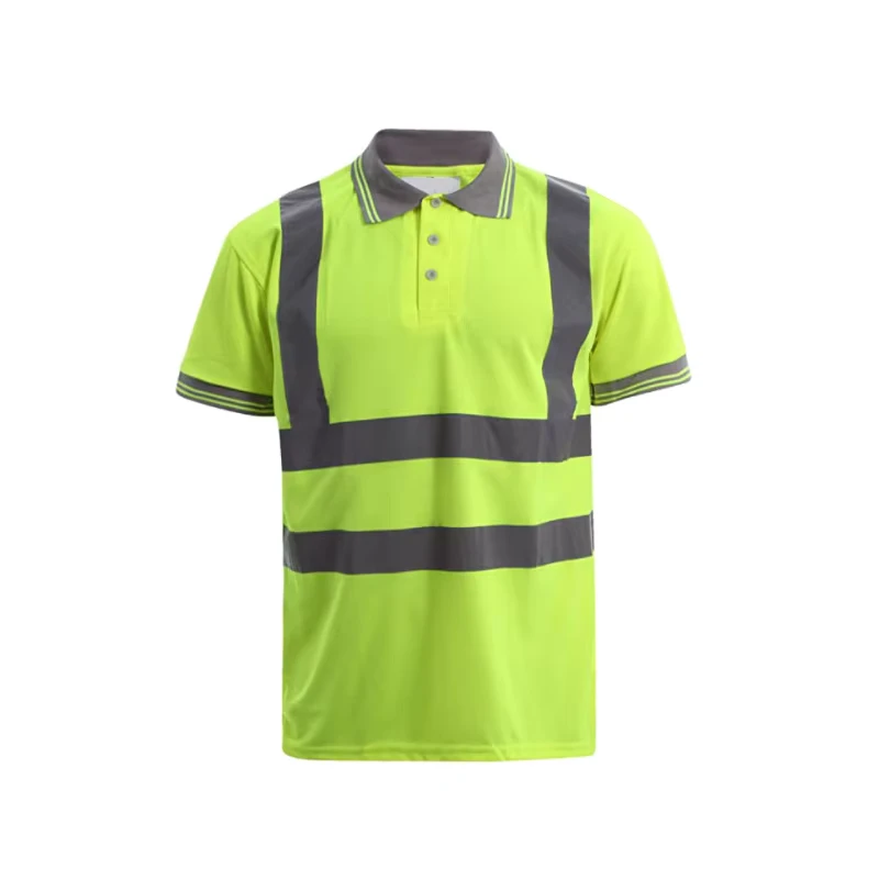 Reflective High Visibility Safety Work Breathable T Shirts Bird Eye Short Sleeve