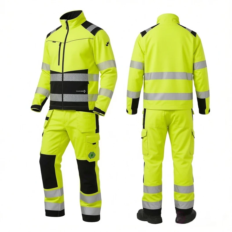 Reflective Jacket Work Reflective Suit Overall Clothes Hi Vis Working Wear Coverall Flame Resistant for Industrial Workers