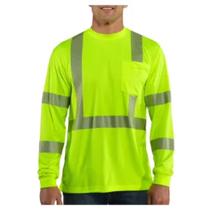 Reflective Long Sleeve Hi Vis Workwear Men High Visibility Safety T Shirts Work Shirt