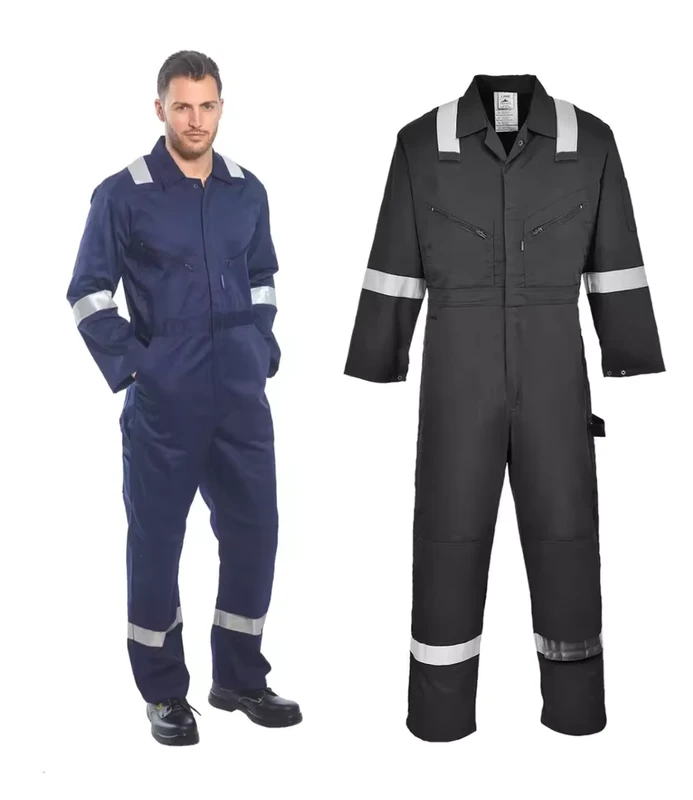 Reflective Men Work Overall 100% Cotton Coverall Engineering Flame Retardant Work Uniform Coveralls