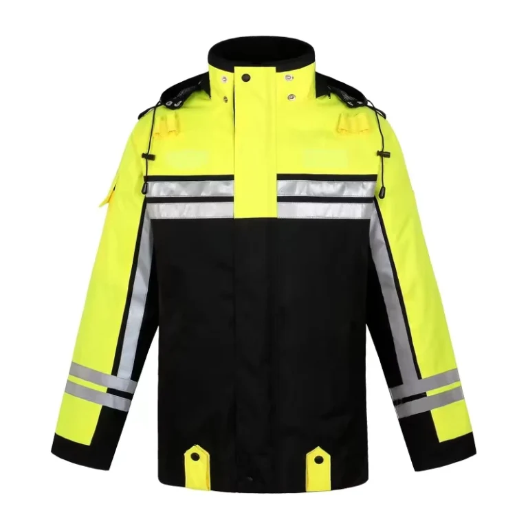 Reflective-Rain-Jacket-Waterproof-Hi-Vis-Safety-Jacket-Heavy-Duty-Class-II-High-Visibility-Trench-Coat