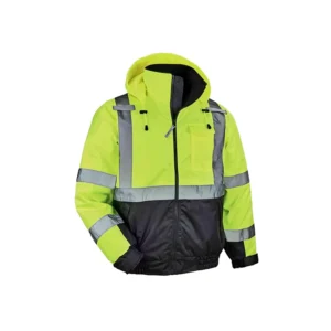 Reflective Safety Clothing Insulated Men’s Jacket Winter Waterproof Work Wear Hi Vis Hoodie