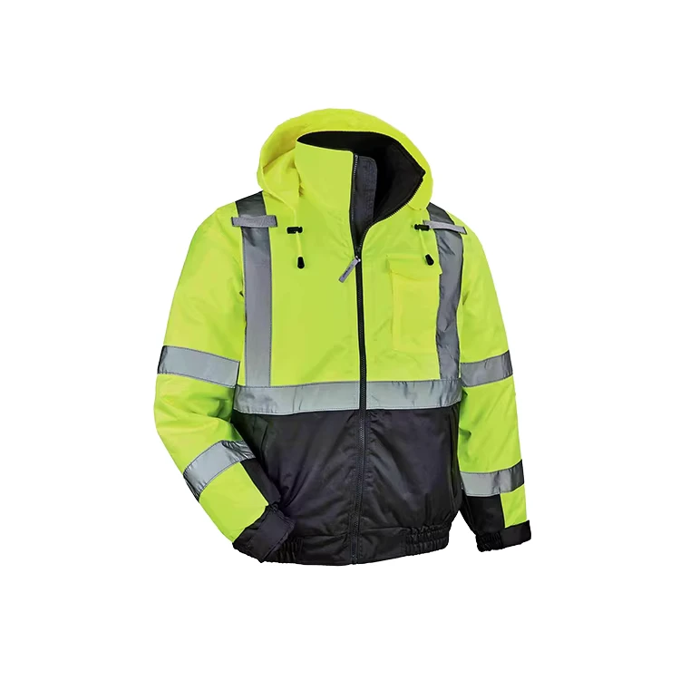 Reflective-Safety-Clothing-Insulated-Mens-Jacket-Winter-Waterproof-Work-Wear-Hi-Vis-Hoodie