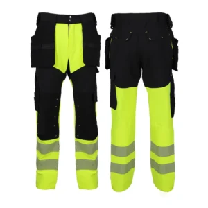 Reflective Safety Fire Proof Pants Cotton Work Trousers With Stretch Multi Pockets Working Pants