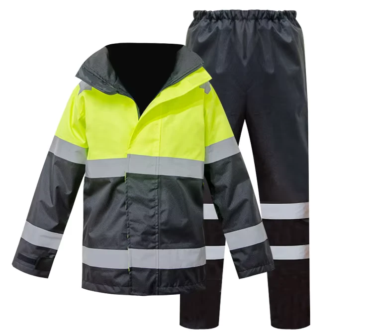 Reflective-Safety-Hi-Vis-Freezer-Clothingfreezer-Raincoat-Jacket-Factory-Traffic-Waterproof-RAINWEAR-Raincoat-Rainy