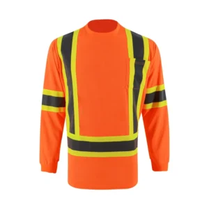 Reflective Safety Hi Vis High Visibility Workwear Custom Logo Construction ANSI Class 100% Polyester Shirts
